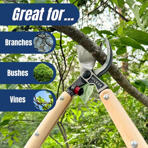 Hickok Heavy Duty Tree Lopper – Long Reach Tree Branch Cutter with Hickory Wood Handles | Professional Arborist Pruning Tool Made in USA | 30-Inch