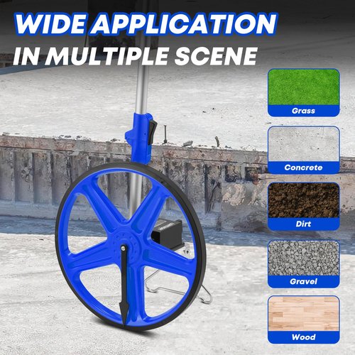 SILVEL 12 Inch Measuring Wheel, MAX9999FT Measuring Wheel in Feet and Inches, One key to Zero Rolling Tape Measuring Wheels, Blue