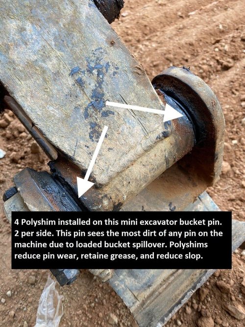 8 x 80mm Bucket Pin Shim Kit for Excavator and Skid Steer 5mm Thickness Detachable…