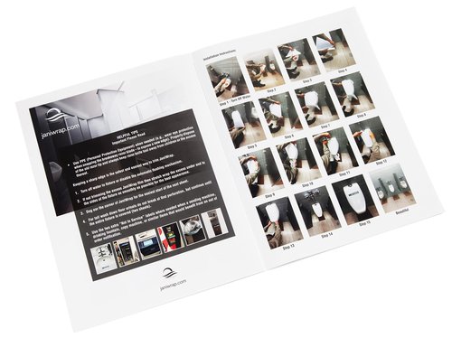 JaniWrap | Out of Order Urinal & Toilet Covers with "Not in Service" Labels | 32 Applications | Self Adhesive | Easy Application | Gray Labels - Not In Service