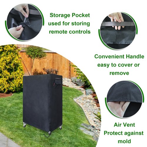 Outdoor Swamp 600D Heavy Duty Cooler Cover, Evaporative Air Cooler&Portable Air Conditioners Cover Fits Hessaire, Uthfy, MEPTY, FANCOLE, Air Choice, ROVSUN (23" × 21" × 37")