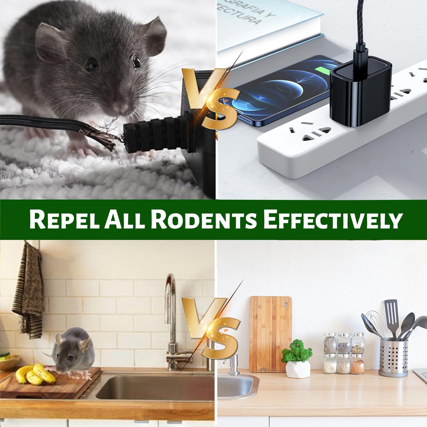 Mouse Repellent Pouches 12 Pack for House - Natural Peppermint Oil Rodent Control - Long-Lasting Plant-Powered Mice Deterrent for Kitchen, Storage, Car, RV, Basement & Shed, Safe for Family & Pets
