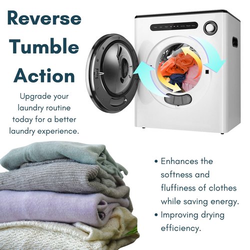 Dessiz 11LBS Compact Dryer 950W Portable Clothes Dryer Machine for Small Spaces, RVs and Apartments - Quiet, Sturdy ，Easy to Use and LED Display