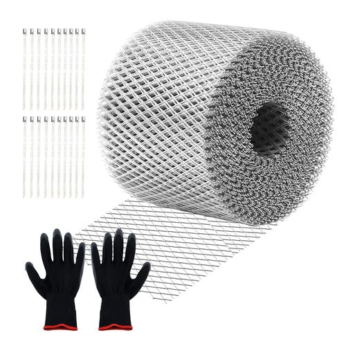 5inch X 100ft Flat Aluminum Gutter Protection Gutter, Covers Gutter Screen, DIY Aluminum Leaf Filter Rainwater, Gutter Guards, Used for Filter Roof Tree Branches and Leaves (Silver)