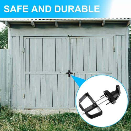 Yaocom 3 Pack Shed Door Latch T-Handle Lock Kit with 9 Keys 4-1/2" Stem Storage Barn Shed Door Hardware Lock Set for Gate, Playhouses, Garage and More, Black
