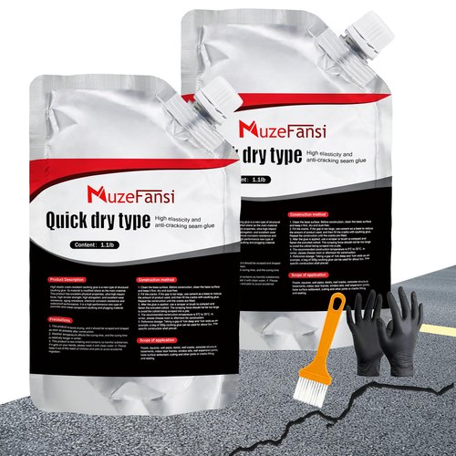 Concrete Crack Sealant, Sealant,Premium Crack Filler, Waterproof, Self-Leveling Cement Filler for Driveways, Walls, Patios, Garage Floors – Quick-Dry, Strong Bond(2 PCS,2.21LB)