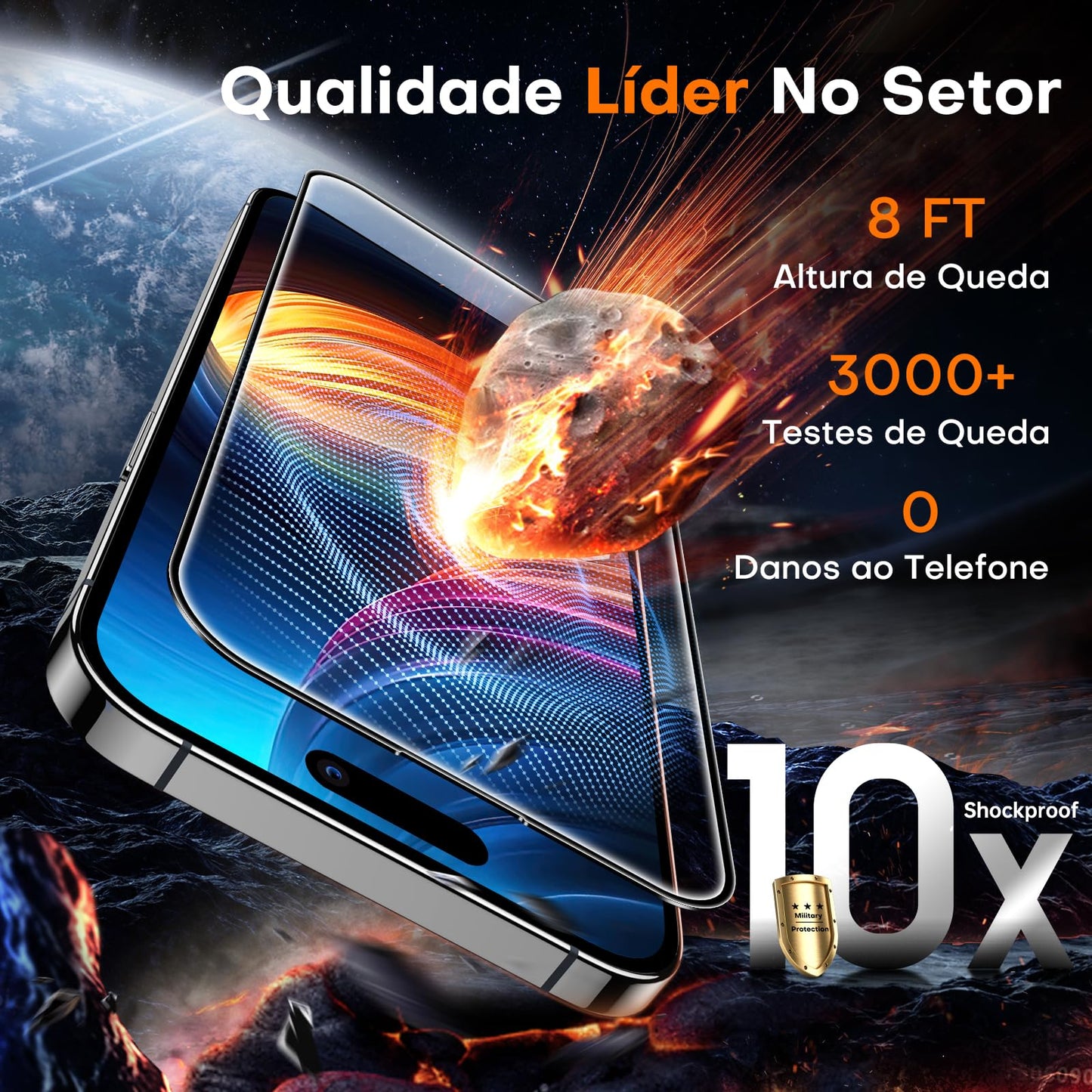 TOCOL for iPhone 16 Pro Max Screen Protector, 9H Hardness Military Grade Shatterproof HD Tempered Glass Full Coverage Easy Installation Case Friendly 2 Pack
