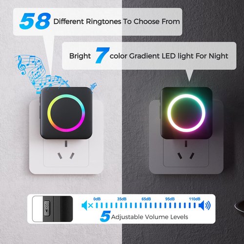 Door Chime, Satisure Wireless Door Sensor Chime When Door Opens, Door Alarms When Opened for Door Window Security/Store/Business/Child safety/Hearing Impaired