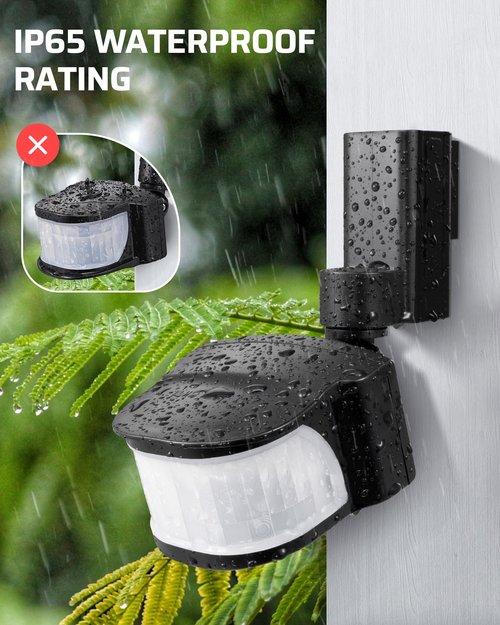 DEWENWILS Motion Sensor Outlet, Indoor Outdoor Motion Sensor Plug Outlet, Adjustable Sensing Angle,50FT Detection Range, 100FT Wireless Light Switch Transmitter, No Wiring, Long Time Delay