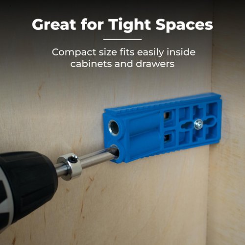 Kreg R3 Jr. Pocket-Hole Jig System - Portable Kreg Pocket-Hole Jig - Easy Clamping & Adjusting - Includes Positioning Sliders - For Materials 1/2" to 1 1/2" Thick