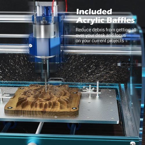 Genmitsu 3018-PROVer V2 CNC Router Machine for Beginner, Mini Milling Engraver Kit with Z-Probe, Limit Switches, E-Stop, Ideal for Wood, Acrylic, MDF, Plastic, PVC (Without Offline Controller)