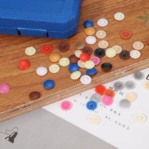 uxcell 200 Pcs Screw Head Covers, 12mm Plastic Screw Caps Plastic Self-Tapping Caps Hole Covers for Phillips Screws Head for Furniture Cabinet Shelf Decoration, Light Brown