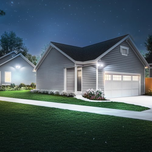 Onforu 32w 3200LM Dusk to Dawn Outdoor Lighting,6500K Dual-Head Flood Light Outdoor with Photocell,IP66 Waterproof Security Lights,Exterior Daylight Off and Night On Black Wall Light for Patio Garden