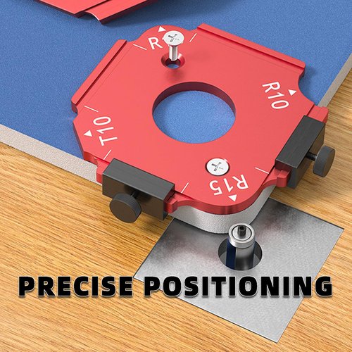 Upgrade Fillet and Arc Cutter for Woodworking, 8-in-1 Router Templates for Woodworking(R10–R50), Trimmer Cutting R Angle Arc Template, Fits Trim Table & Handheld Routers, Aluminum Alloy (M+L)