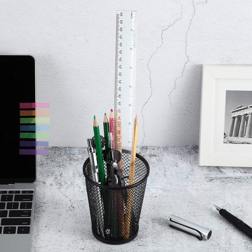 Eboot 50 Pack 12 Inch Rulers Bulk Clear Plastic Ruler Measuring Tool for Kids Student School Office
