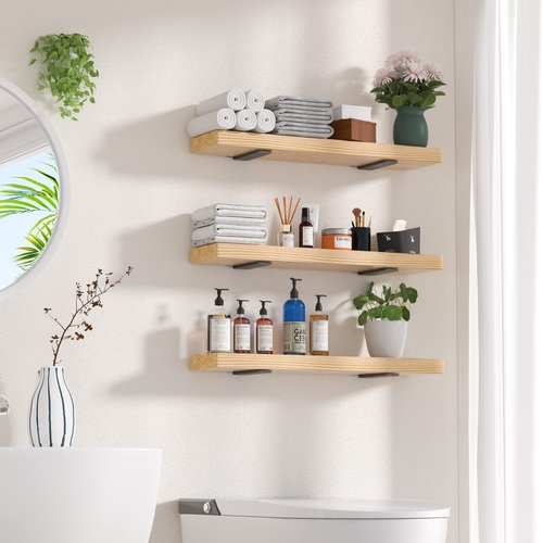 6 Pack Floating Shelf Bracket 6 Inch, Heavy Duty Hidden L Brackets, DIY Rustic Industrial Shelf Brackets with Modern Iron Finish(Black)