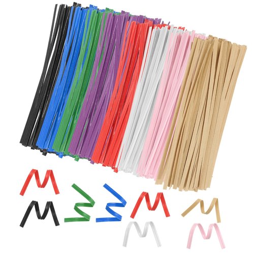 uxcell 2" Kraft Paper Twist Ties, Metallic Twist Ties Reusable for Bakery, Candy Bags, Coffee Bags, Goodie Bags, Pack of 1000, White