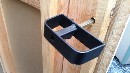 Shed Door T-Handle Lock Kit - Includes 2 Keys, 2 Screws, Allen Wrench, 4-1/2" Stem, Shed Lock, Barn Door Lock, Playhouse Lock & Chicken Coop Lock (Black) (Pack of 1)