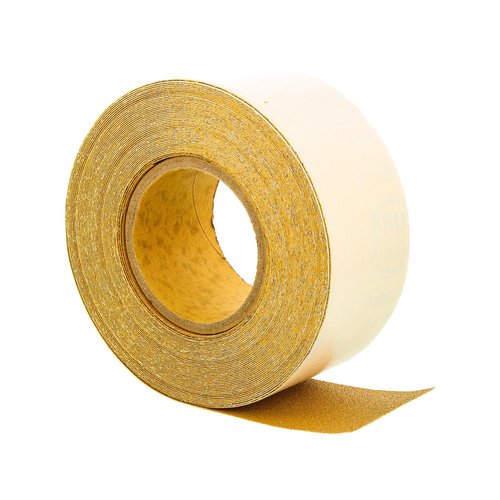 Dura-Gold Premium Gold 80 Grit PSA Longboard Sandpaper, 20 Yard Roll, 2-3/4" Wide, Self Adhesive Stickyback, Woodworking & Automotive Sandpaper Roll, Air File Sand Paper, Auto Sanding Blocks