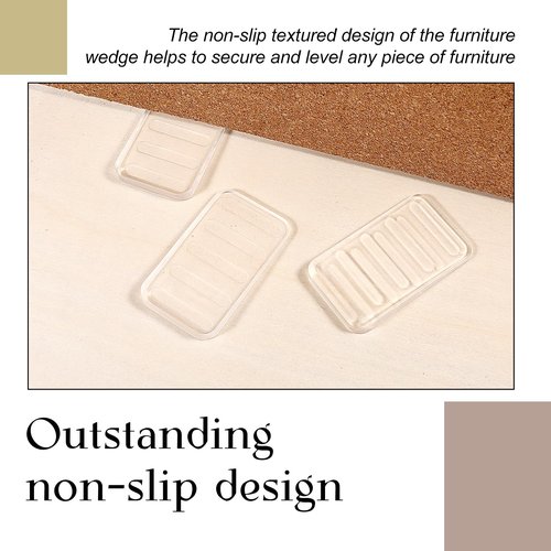 8 Pcs Flexible Plastic Shims, Shims for Leveling, Clear Plastic Furniture Levelers Wedges, Adjustable Toilet and Hot Tub Levelers, Non-Slip Trimmable Blocks for Uneven Floors, Tables, Appliances