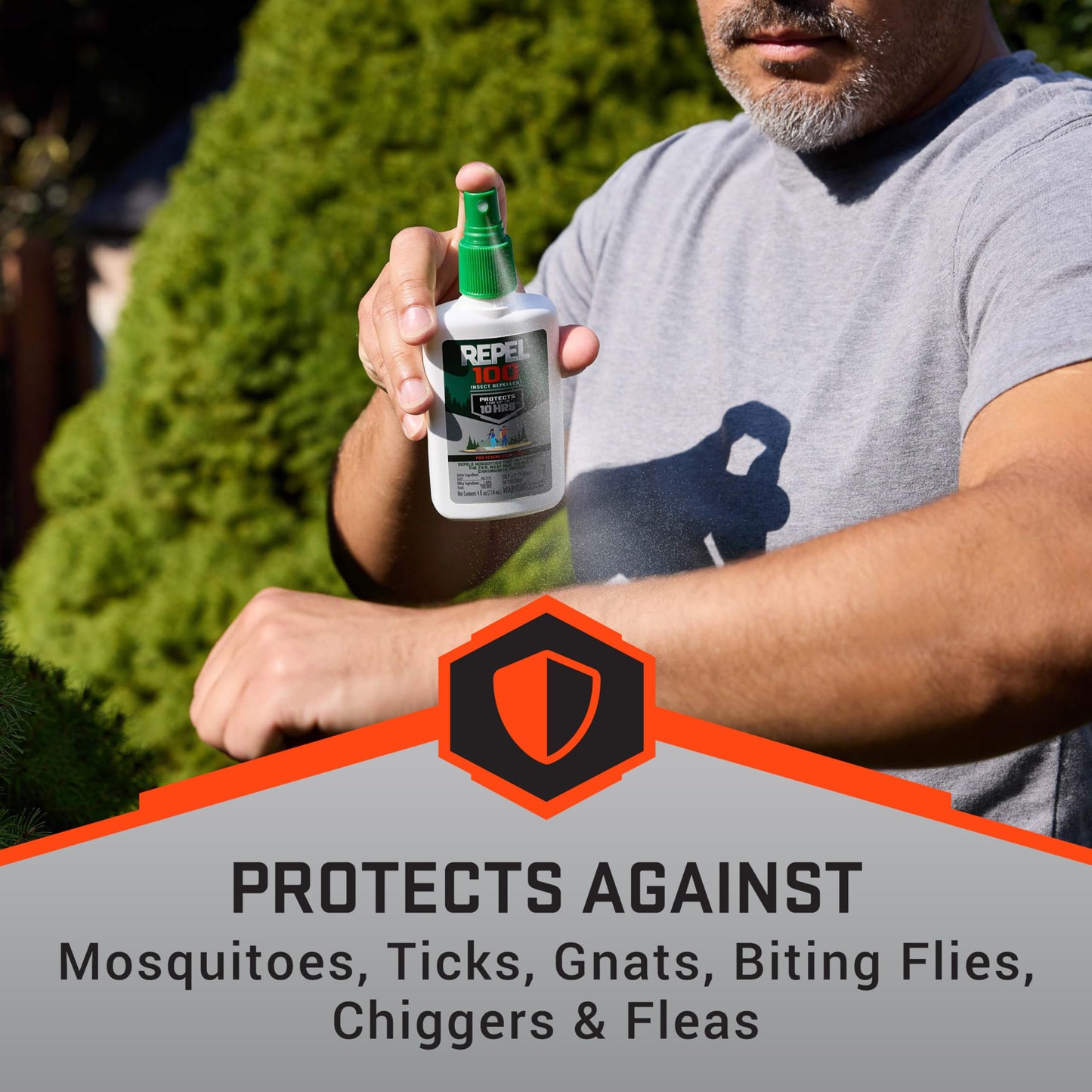 Repel 100 Mosquito and Insect Repellent, 4 Ounces, With DEET, 10-Hour Protection Long-Lasting Insect Repellent Bug Spray Repels Mosquitoes, Ticks, Gnats, Biting Flies, Chiggers And Fleas