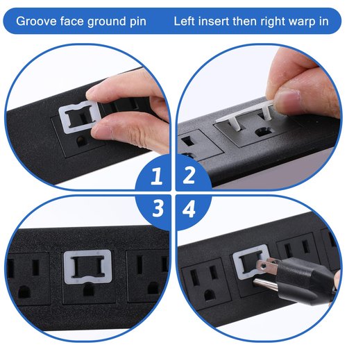 BOHUIZ 20 Pcs 2 Prong Loose Outlet Plug Fix, Plastic Socket Outlet Tightener Insert Snug Plugs for Loose Outlets Ensure Secure Connection for Power Plug Compatible with Most Losing Outlets and Socket