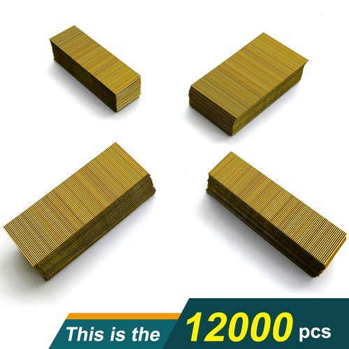 Toicann 23 Gauge Copper Plated Pin Nails (5/8",3/4",1",1-3/8") Headless Pinner Nails for 23 GA Pneumatic or Electric Pinner or Pin nail gun, Ideal for Fine Woodworking or Trim Work (4000)