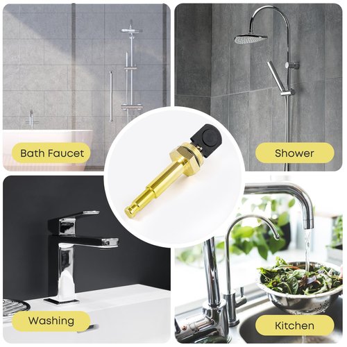 Tesidol RP5649PB Faucet Push Button Diverter Assembly,Polished Brass,Compatible with 1H Tub & Shower