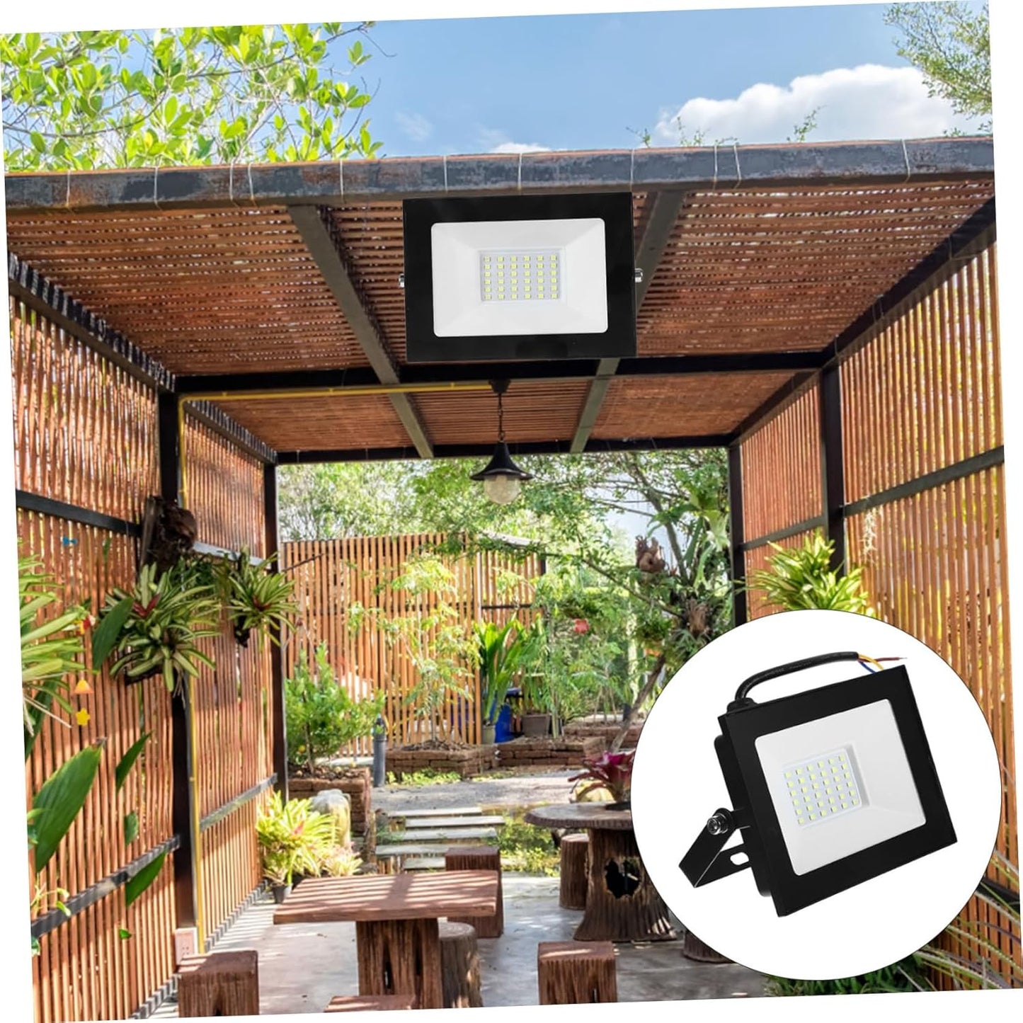 1pc Ultra-Thin Projector Flood Waterproof Fixture Garden Outdoor Step LED Lighting