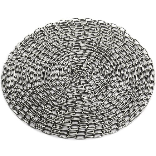 304 Stainless Steel Link Chain, 5/64in-33ft, Small Hanging Chain Link, Metal Short Chain, Light Duty Coil Chains, for Hanging Plants,Pet Dog,Feeders, DIY Projects