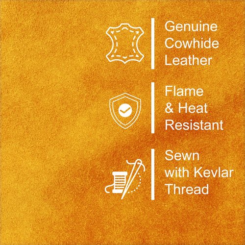 Leather Work Shop Apron with Pocket, Buckle straps, Heat & Flame-Resistant Heavy-Duty Welding Apron