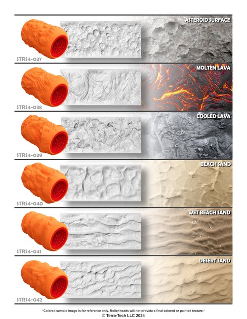 Terra-Tech™ 4" Premium Silicone Texture Roller Stamp for Epoxy (4 Inch, Cavern Rock)