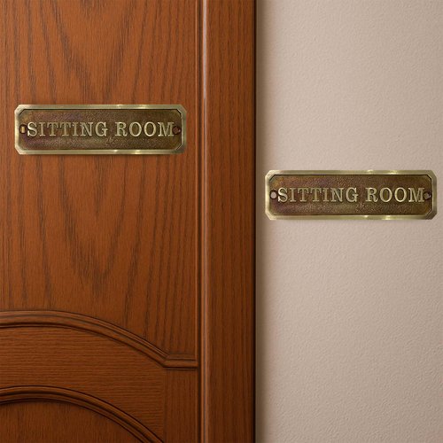 Personalized Brass Name Plate – Handmade Antique Bronze Sign with 3D Cast Letters| Custom Engraved Plaque| Easy to Install (15x6 cm)