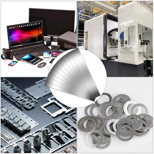 30 Pieces Shim Stock Assortment Metal Shim Stock 304 Stainless Steel Strips 1" Width x 6" Length, 0.0007", 0.001", 0.0015", 0.002", 0.003", 0.004", 0.005", 0.006", 0.008", 0.01" Thickness Metal Shims