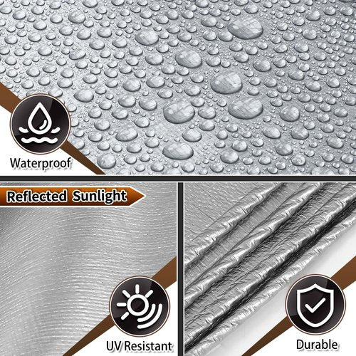 CAMPMAC Tarps Heavy Duty Waterproof 20x30 Ft, 10 Mil Thick, High Durability, Rip, UV Resistant and Tear Resistant with Metal Gromets Every 20 Inches (Silver/Brown - Reversible)