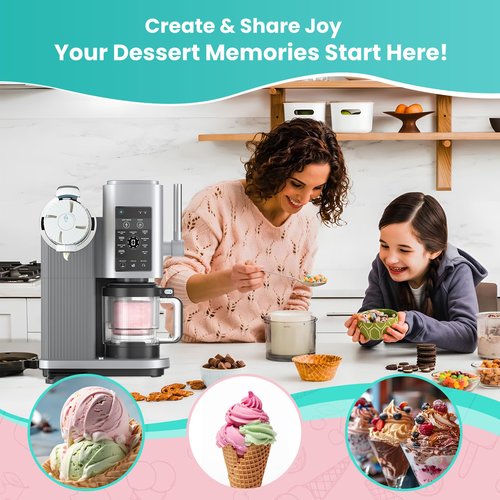 2 Pack Swirl CREAMi Pints and Lids Replacement for Ninja Swirl NC700 Series Ice Cream & Soft Serve Makers, BPA-Free, Leak-Proof & Dishwasher Safe