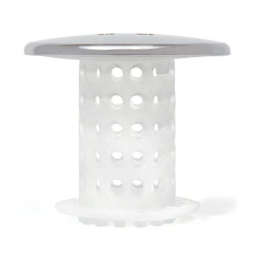 TubShroom Bathtub Drain Protector and Hair Catcher - 2 Pack, Chrome - Fits 1.5" - 1.75" Bathtub and Shower Drains