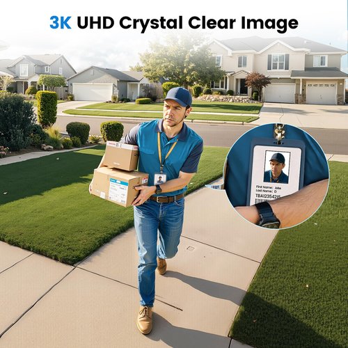 AOSU Solar Wall Light Cameras, 3K Security Cameras Wireless Outdoor, Battery Powerd Enhanced AI Detection for Fences & Parking, Easy Setup, Color Night Vision, No Monthly Fee [2.4G+Bluetooth]