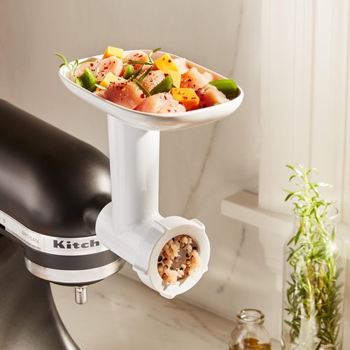 KitchenAid KSMFT Food Grinder Accessory, Fits KSMFGA, White