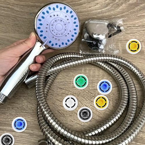 10 PCS Shower Flow Limiter, Gpm 1.5/1.8/2.0/2.5/3.0 Shower Head Flow Restrictor Shower Flow Reducer Shower Flow Restrictor Shower Head Water Saver Pressure Reducer for Fixed Shower Head 0.63 Inch