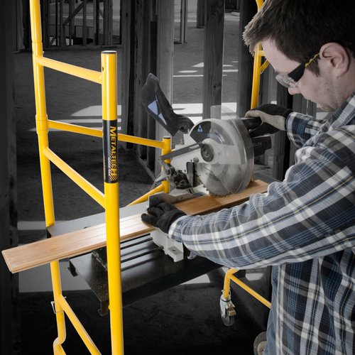 Metaltech Mini Folding Steel Scaffold - 500-Lb. Capacity, Model Number I-IMCN