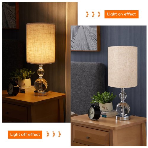 Tall Lampshades Set of 2, Beige Linen Drum Lampshades, 11" Top x 11" Bottom x 12" High Lamp Shade, Lamp Shades Replacement for Table and Floor Lamps, Pendant Light, Handcrafted, Easy Assembly