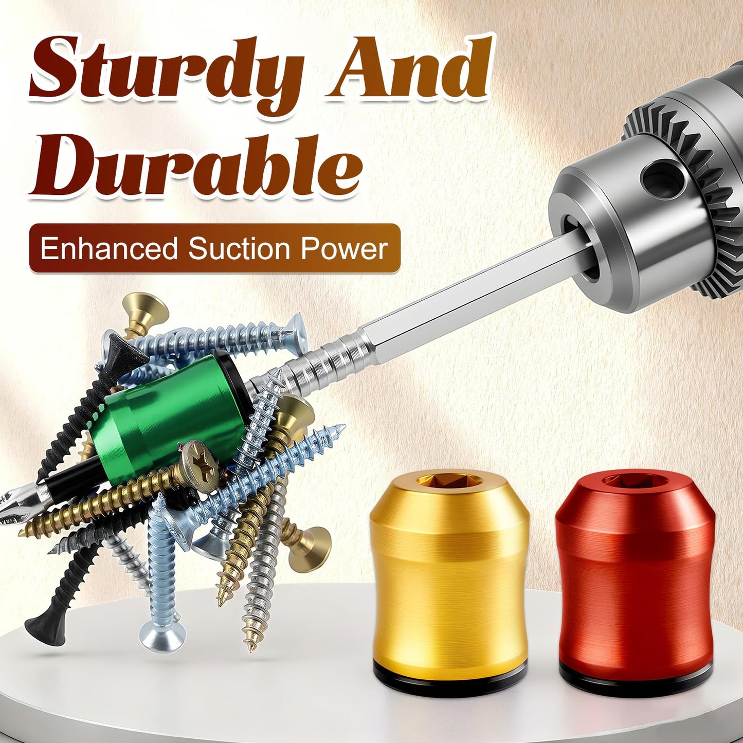 3PCS Upgrade Screwdriver Head Magnetic Ring, Strong Magnetic Screw Holder Ring for Power Bits & Hex Screwdrivers, Removable Household Tool Metal Screw for Power Tools, Mechanics & Carpenters (Mix)