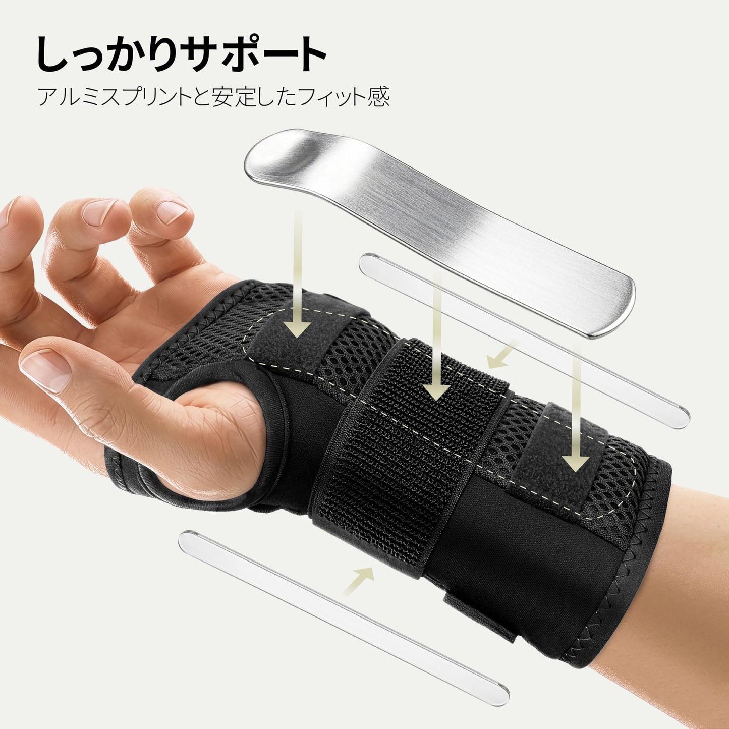 BraceUP Carpal Tunnel Wrist Brace - Metal Wrist Splint for Hand and Wrist Support, Tendonitis Arthritis Pain Relief