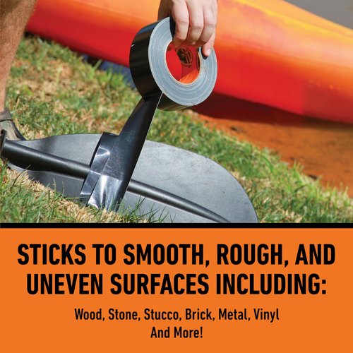 Gorilla Duct Tape, Black Tape, 1.88" x 50 yd (Pack of 1) - Heavy Duty and Weather Resistant for Indoor or Outdoor