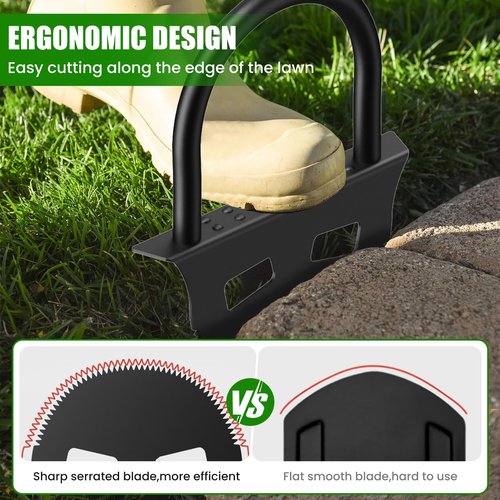 Luvenia Edger Lawn Tool,43" Edger Chopper with T-Handle Non-Slip Wide Footrests,Manual Garden Edger for Trimming Sidewalk, Tidy Driveway, Pruning Flowers Bed, Yard Work