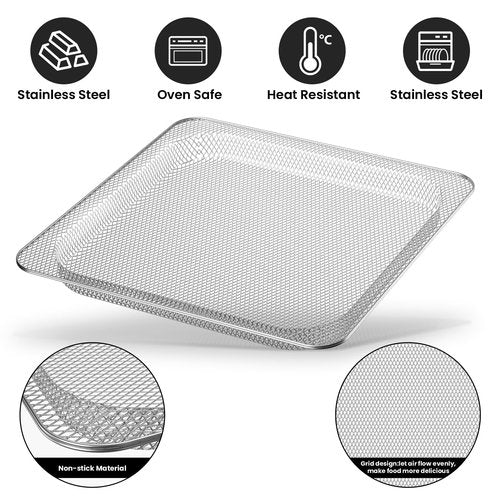 Replacement Air Fryer Basket for Ninja Foodi SP101 Air Fry Oven，Air Fryer Basket for Ninja Foodi Air Fryer Accessories,Stainless Steel Tray for Ninja Foodi SP100, SP101B1, SP101C