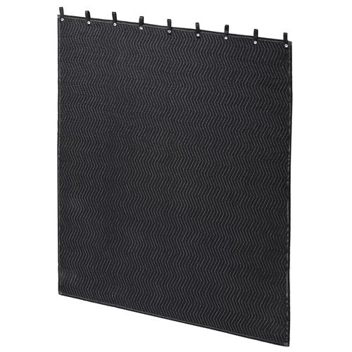 MABOZOO Studio Sound Blanket, Large Soundproof Blanket with Grommets, Heavy Duty Sound Dampening Noise Reducing Divider for Workshop, Basement, Laundry, Acoustic (Black, 48 * 72)