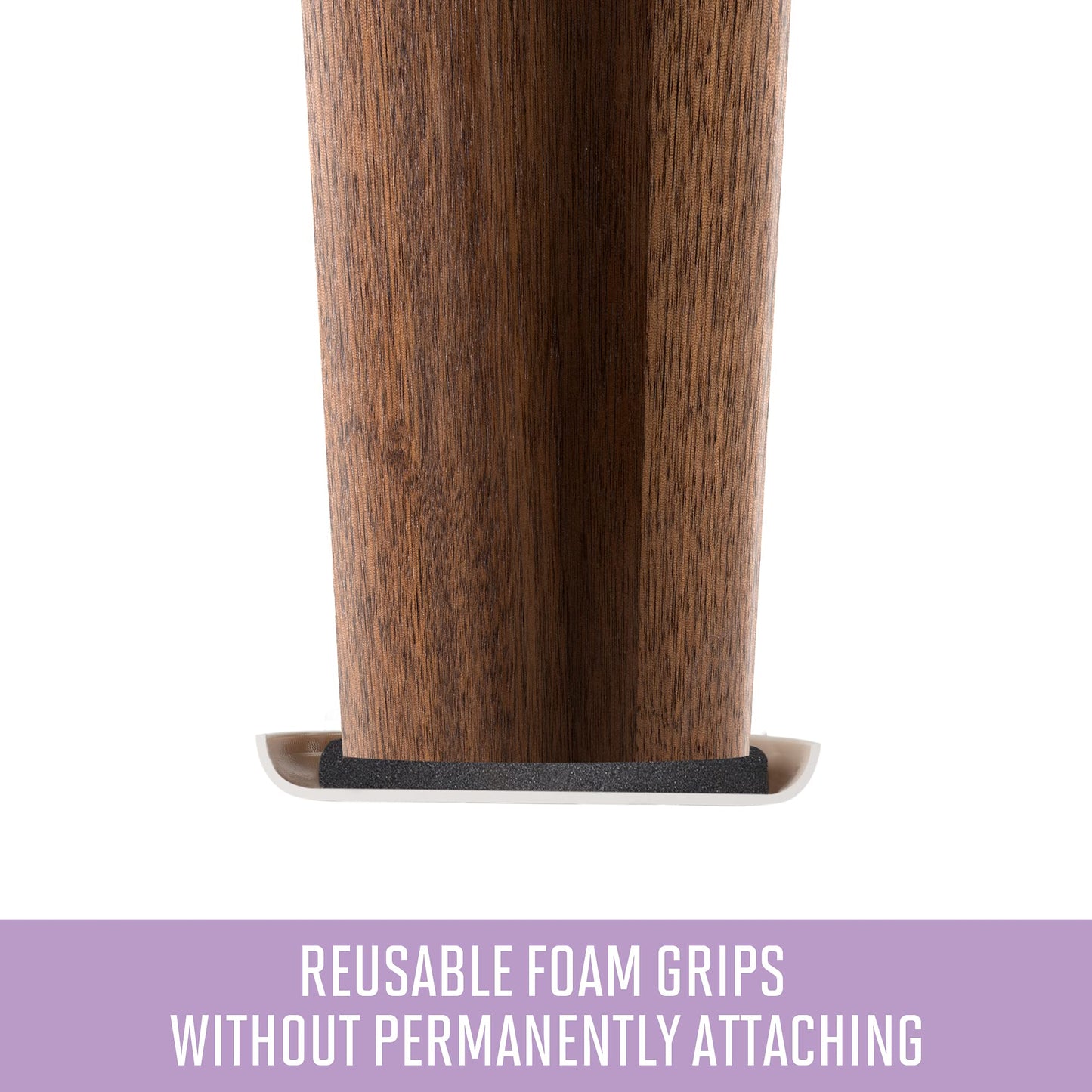 Super Sliders 3 1/2" Round Reusable Furniture Sliders for Carpet - Effortless Moving and Surface Protection, Black (4 Pack)