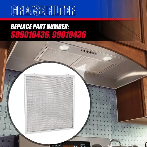 Range Hood Grease Filter Fit for Broan Nutone S99010436, 99010436, BKSA130 Series, Aluminum Mesh Vent Filter Replacement, 12.84" x 13.69" x 0.38", 2-Pack